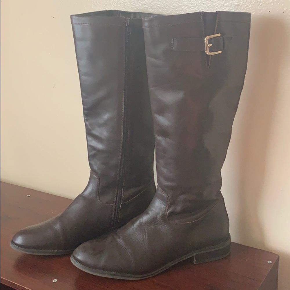 Brown Leather Boots Size 11
